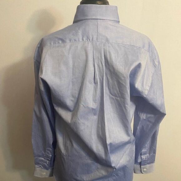 IKE Behar Blue button-down shirt, size 16/33 - Picture 2 of 4